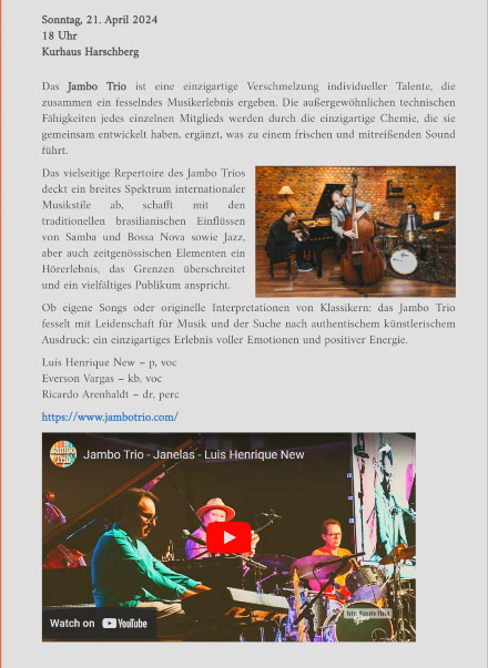 Jambo Trio na Alemanha