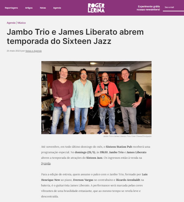 Jambo Trio Samba Jazz Bossa Nova Porto Alegre Brasil